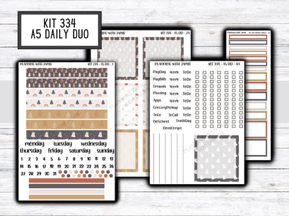 Kit 334 Erin Condren Daily Duo || Weekly Sticker Kit || Daily Duo Stickers || WINTER Stickers || CHRISTMAS STICKERS
