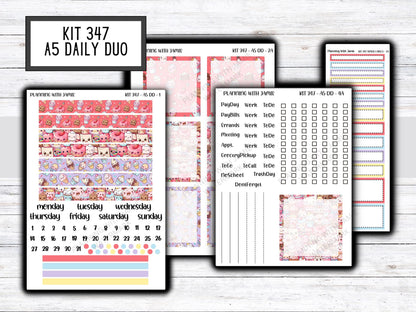 Kit 347 Erin Condren Daily Duo || Weekly Sticker Kit || Daily Duo Stickers || Erin Condren Stickers || FUN STICKERS
