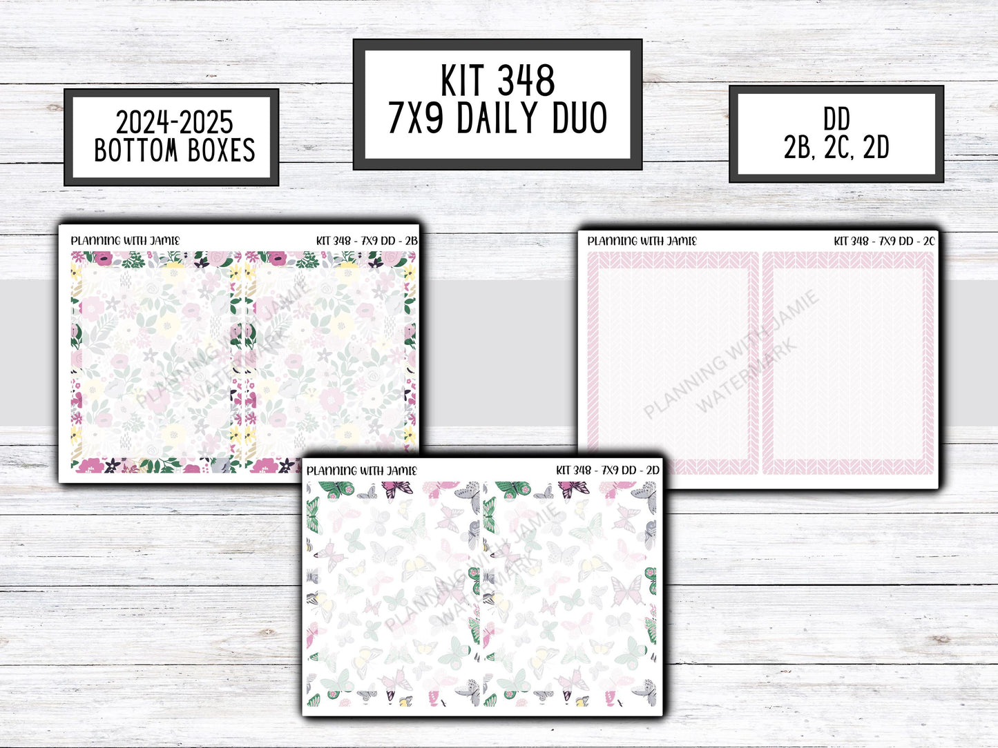 Kit 348 Erin Condren Daily Duo Sticker Kit || Daily Duo Stickers || Erin Condren Stickers || FLOWER STICKERS