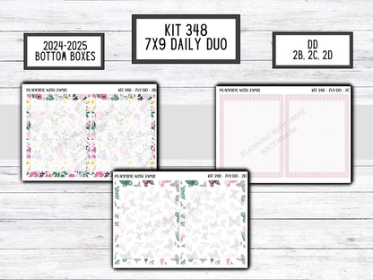 Kit 348 Erin Condren Daily Duo Sticker Kit || Daily Duo Stickers || Erin Condren Stickers || FLOWER STICKERS