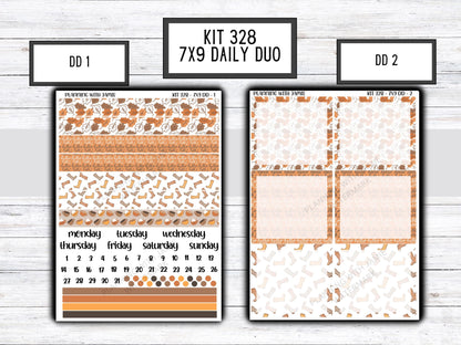 Kit 328 Erin Condren Daily Duo || Weekly Sticker Kit || Daily Duo Stickers || FALL STICKERS