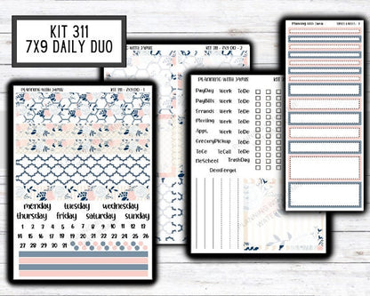 Kit 311 Erin Condren Daily Duo || Weekly Sticker Kit || Daily Duo Stickers || SPRING STICKERS