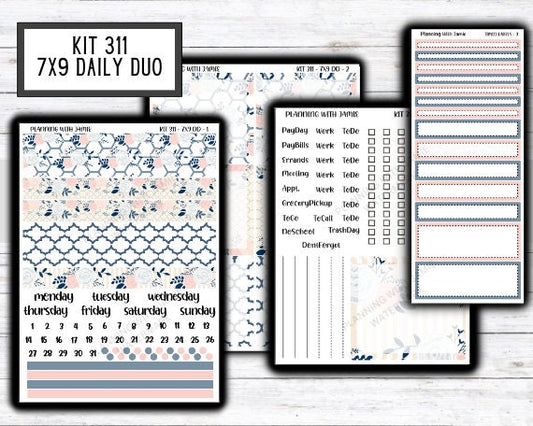 Kit 311 Erin Condren Daily Duo || Weekly Sticker Kit || Daily Duo Stickers || SPRING STICKERS
