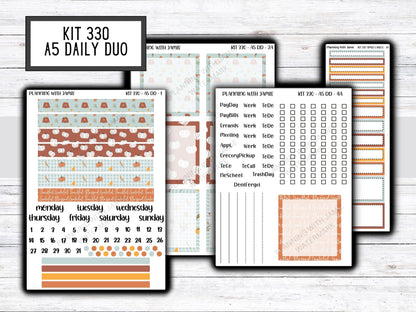 Kit 330 Erin Condren Daily Duo || Weekly Sticker Kit || Daily Duo Stickers || FALL STICKERS