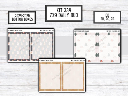 Kit 334 Erin Condren Daily Duo || Weekly Sticker Kit || Daily Duo Stickers || WINTER Stickers || CHRISTMAS STICKERS