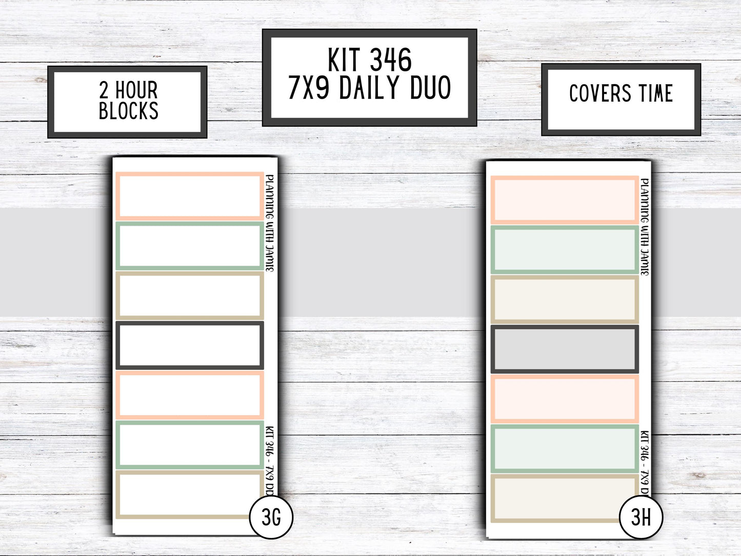 Kit 346 Erin Condren Daily Duo || Weekly Sticker Kit || Daily Duo Stickers || Erin Condren Stickers || SPRING STICKERS