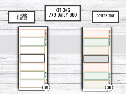 Kit 346 Erin Condren Daily Duo || Weekly Sticker Kit || Daily Duo Stickers || Erin Condren Stickers || SPRING STICKERS