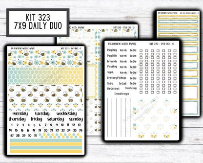 Kit 323 Erin Condren Daily Duo || Weekly Sticker Kit || Daily Duo Stickers || SUMMER STICKERS