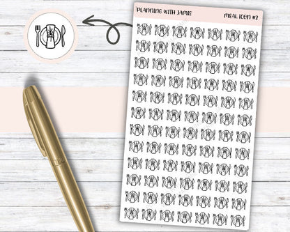MEAL ICONS, Planner Meal Stickers, Daily Icon Stickers, Meal Planning Sticker, Planner Stickers