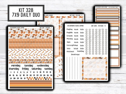 Kit 328 Erin Condren Daily Duo || Weekly Sticker Kit || Daily Duo Stickers || FALL STICKERS