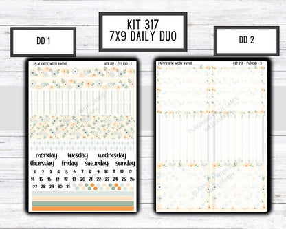 Kit 317 Erin Condren Daily Duo || Weekly Sticker Kit || Daily Duo Stickers || SPRING STICKERS