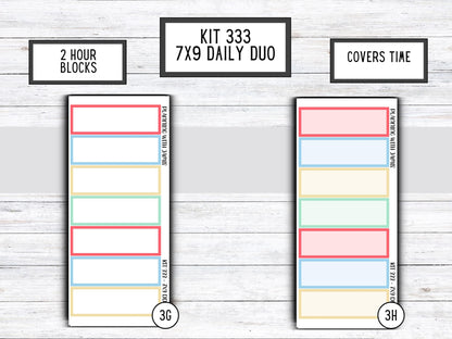 Kit 333 Erin Condren Daily Duo || Weekly Sticker Kit || Daily Duo Stickers || WINTER Stickers || CHRISTMAS STICKERS