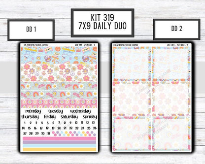 Kit 319 Erin Condren Daily Duo || Weekly Sticker Kit || Daily Duo Stickers || SUMMER STICKERS SPRING STICKERS