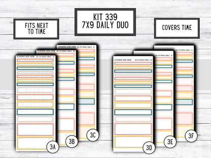 Kit 339 Erin Condren Daily Duo || Weekly Sticker Kit || Daily Duo Stickers || Erin Condren Stickers || Pretty STICKERS