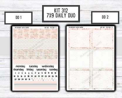 Kit 312 Erin Condren Daily Duo || Weekly Sticker Kit || Daily Duo Stickers || SPRING STICKERS