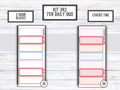 Kit 342 Erin Condren Daily Duo || Weekly Sticker Kit || Daily Duo Stickers || Erin Condren Stickers || VALENTINES STICKERS