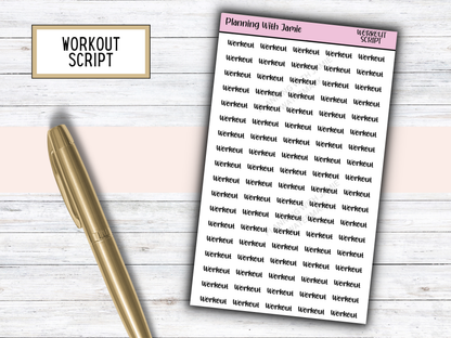 WORKOUT SCRIPT STICKERS